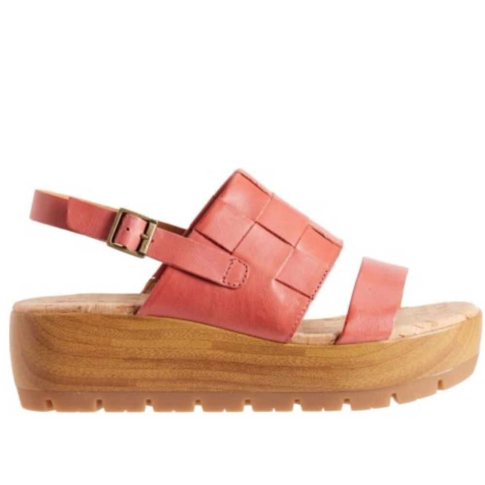 Korks Fraya Platform Wedge Sandals - Leather (For Women) Size 10